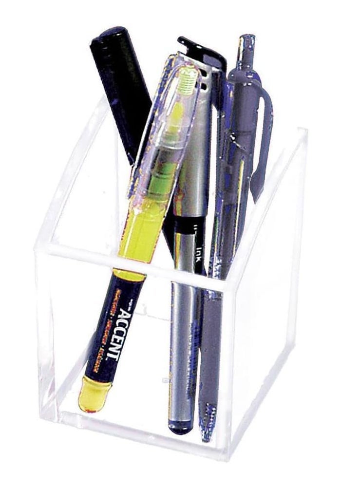 Kantek Clear Acrylic Pencil Cup - Elegant Desk Organizer for Writing Instruments - Image 5